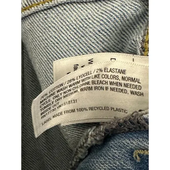 Universal Thread Jeans Women 4/27 Blue Light Wash Denim High Rise Slim Straight - Picture 7 of 9